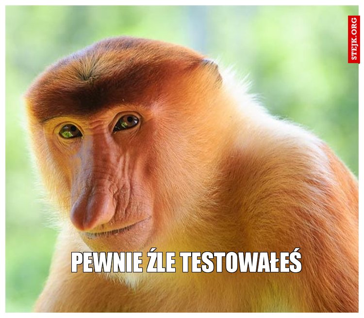 pewnie źle testowałeś