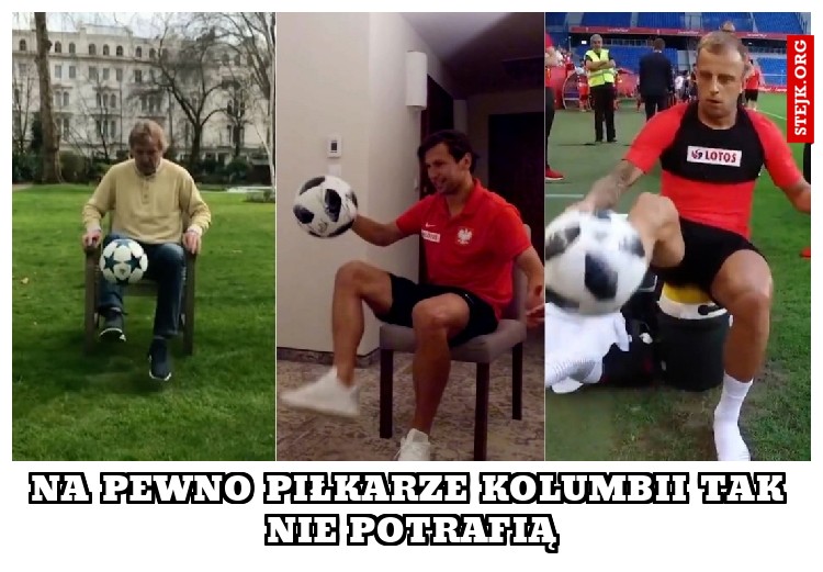 Na pewno Piłkarze kolumbii tak nie potrafią