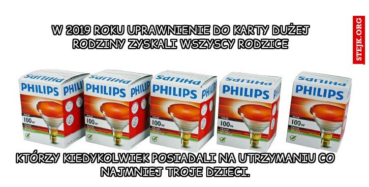 W 2019 roku uprawnienie do Karty Dużej Rodziny zyskali wszyscy rodzice
