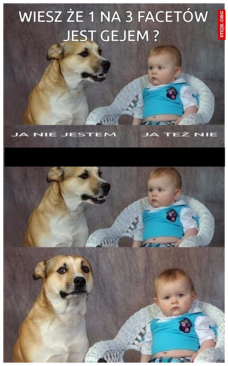 Wiesz że 1 na 3 facetów jest gejem ? 