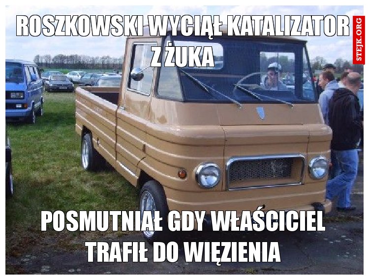 roszkowski wyciął katalizator z żuka