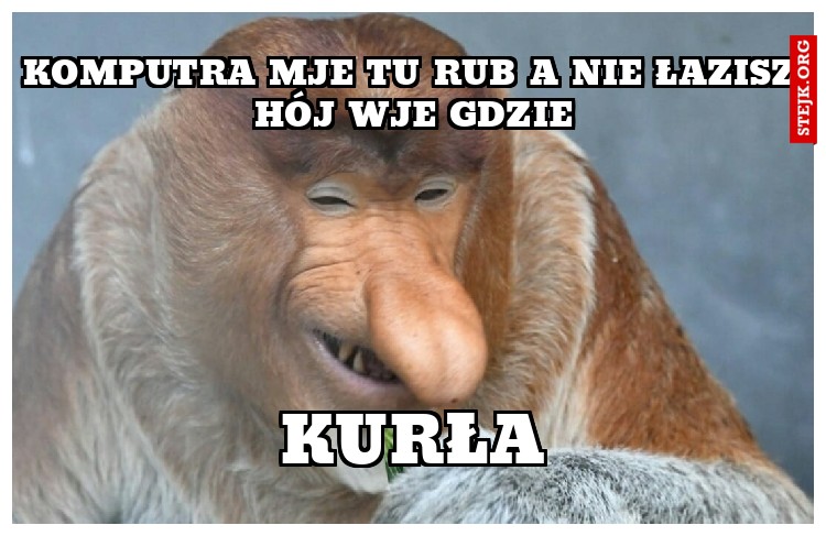 Komputra mje tu rub a nie łazisz hój wje gdzie
