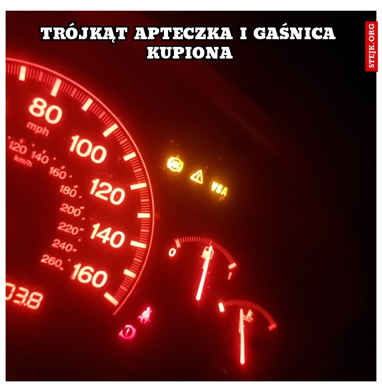 TRÓJKĄT APTECZKA I GAŚNICA KUPIONA