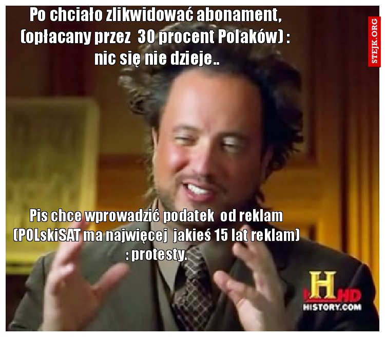 Po chciało zlikwidować abonament,  (opłacany przez  30 procent Polaków) :  nic się nie dzieje..