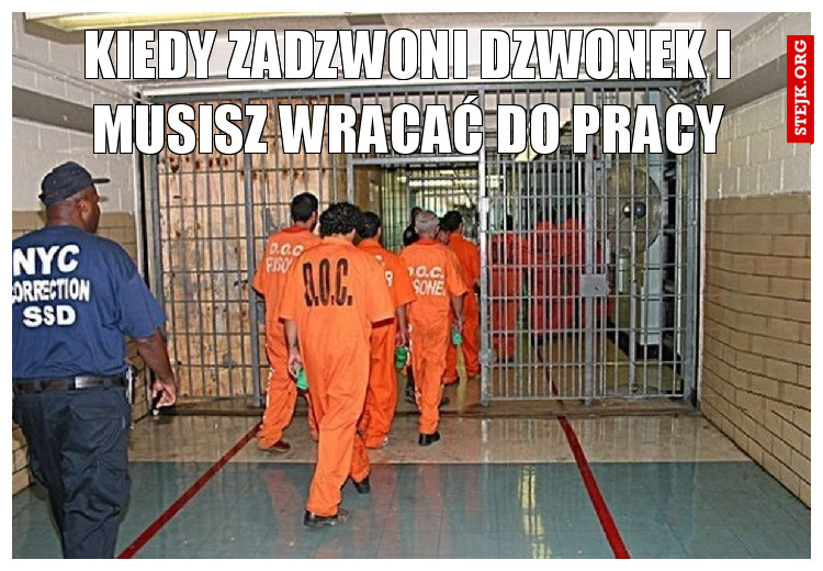 Kiedy zadzwoni dzwonek i musisz wracać do pracy