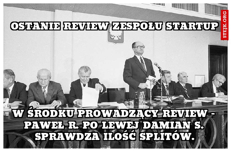 Ostanie review zespołu startup
