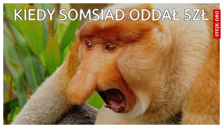 Kiedy Somsiad oddał 5zł