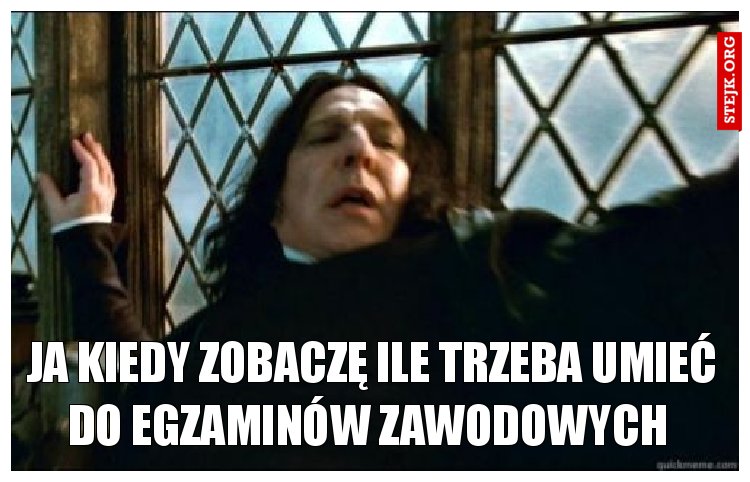 Ja kiedy zobaczę ile trzeba umieć do egzaminów zawodowych 