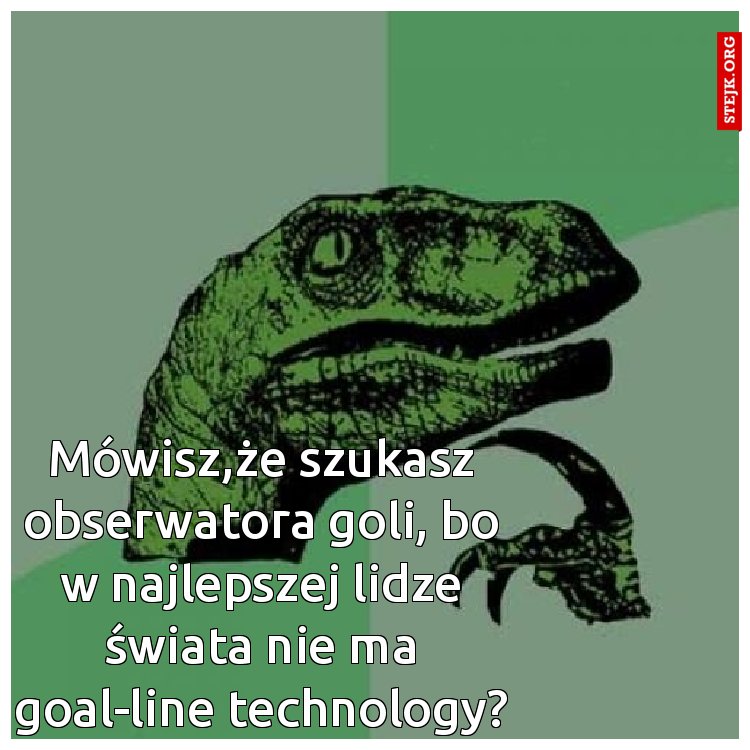 Mówisz,że szukasz obserwatora goli, bo w najlepszej lidze świata nie ma goal-line technology?