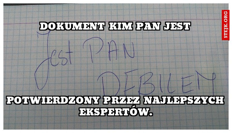 Dokument kim Pan jest
