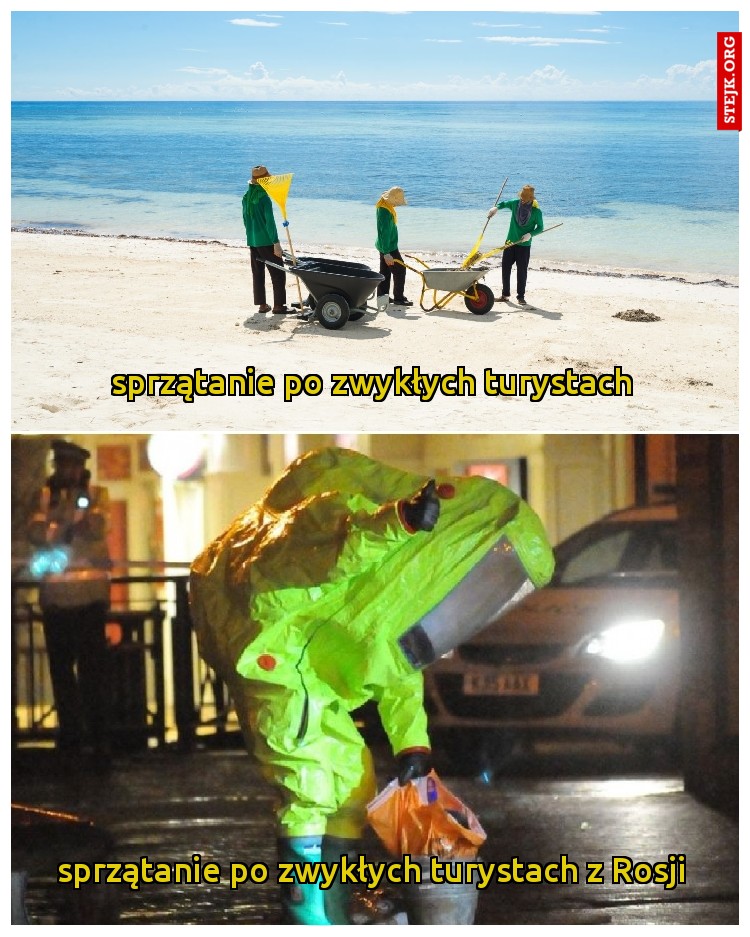 sprzątanie po zwykłych turystach