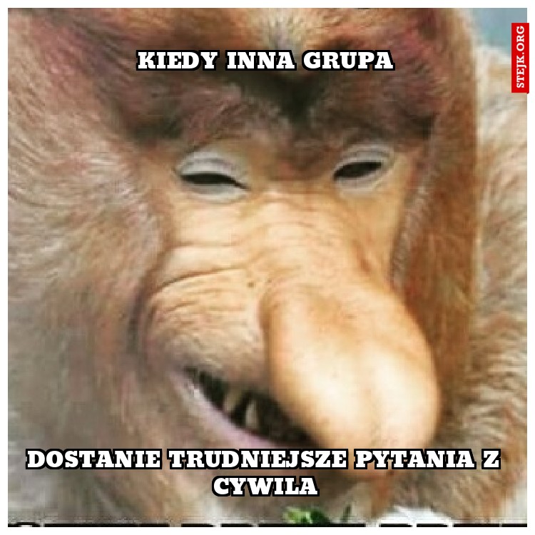 Kiedy inna grupa