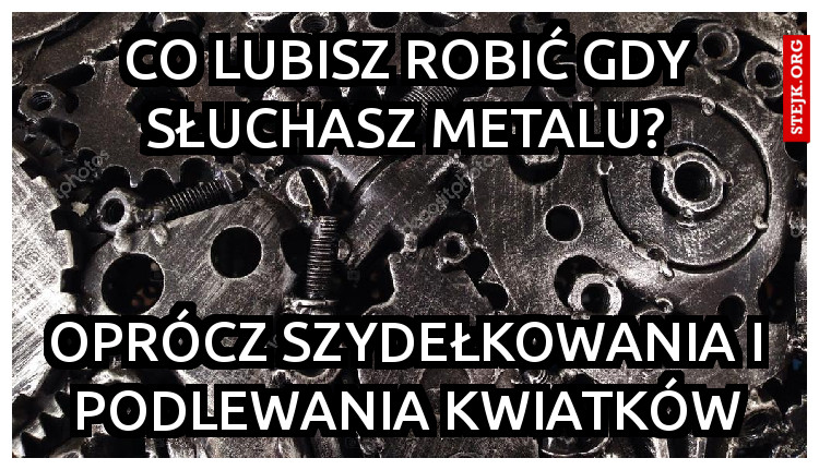 co lubisz robić gdy słuchasz metalu?