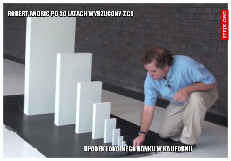 Robert Andric po 20 latach wyrzucony z CS