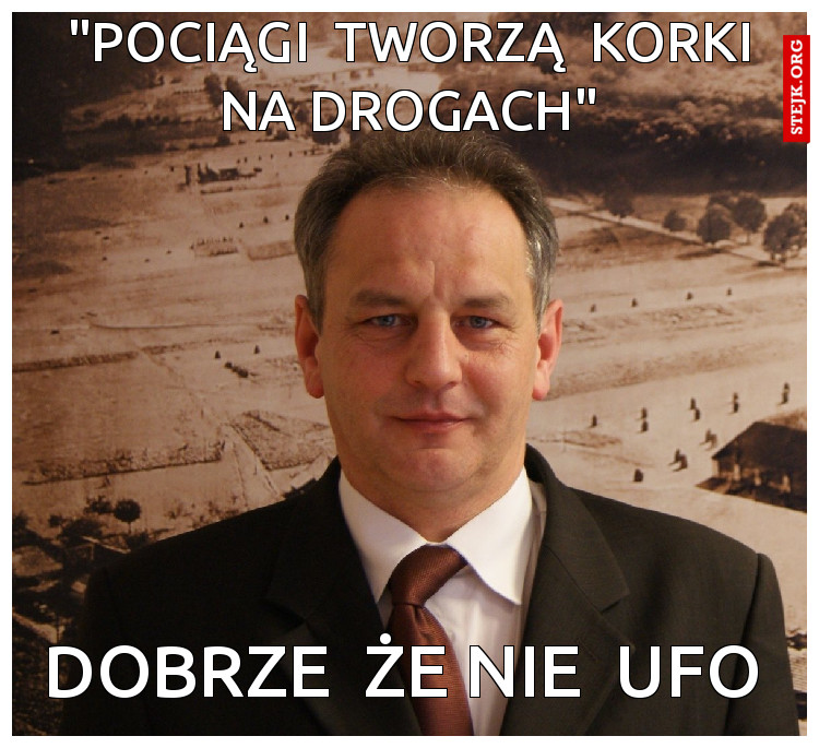 "pociągi  tworzą  korki na drogach"