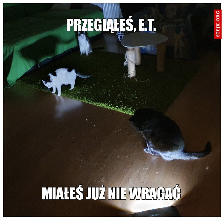 przegiąłeś, e.t.