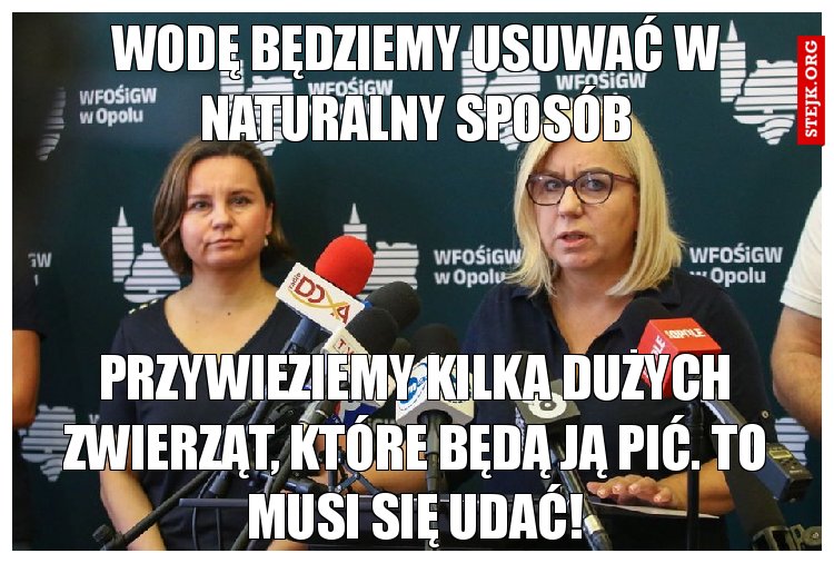 Wodę będziemy usuwać w naturalny sposób