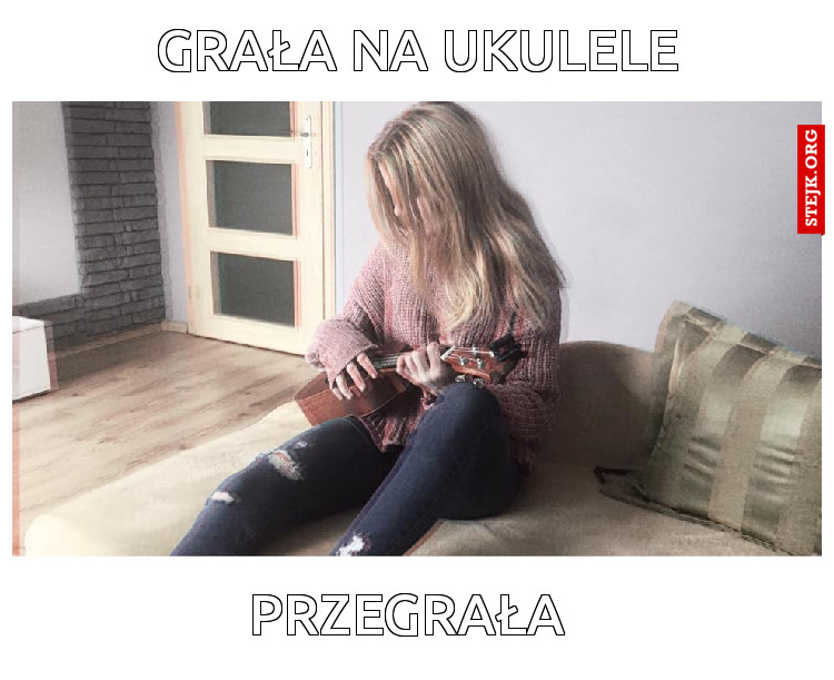 Grała na ukulele