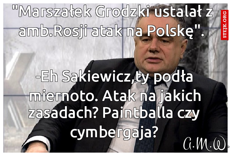"Marszałek Grodzki ustalał z amb.Rosji atak na Polskę".