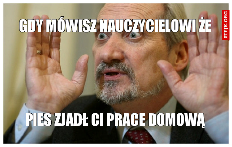 GDY MÓWISZ NAUCZYCIELOWI ŻE
