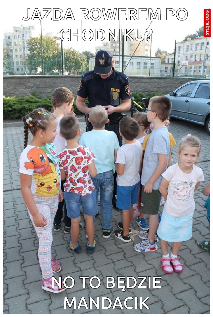 jazda rowerem po chodniku?