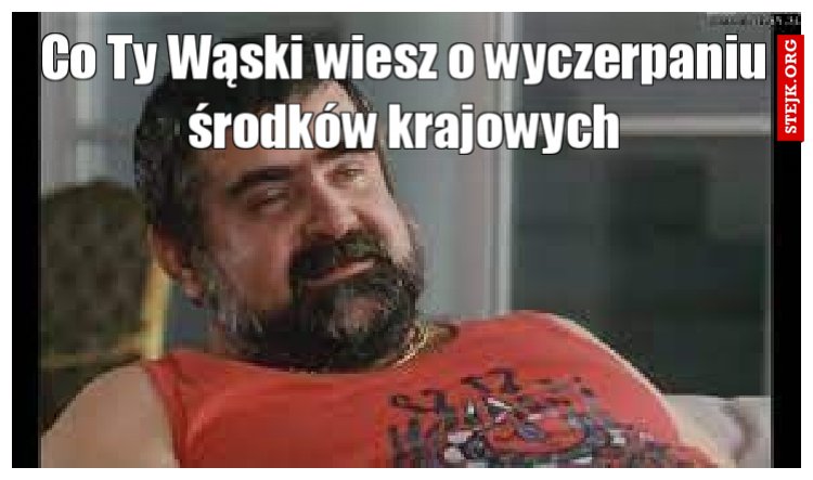Co Ty Wąski wiesz o wyczerpaniu środków krajowych