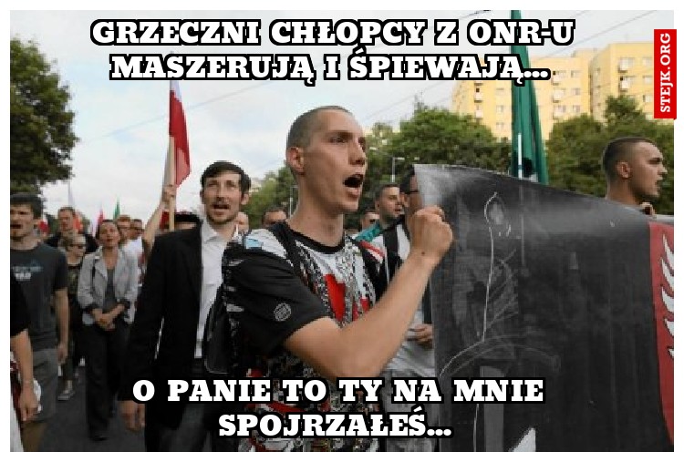 Grzeczni chłopcy z onr-u maszerują i śpiewają... 