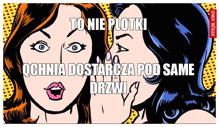 To nie plotki