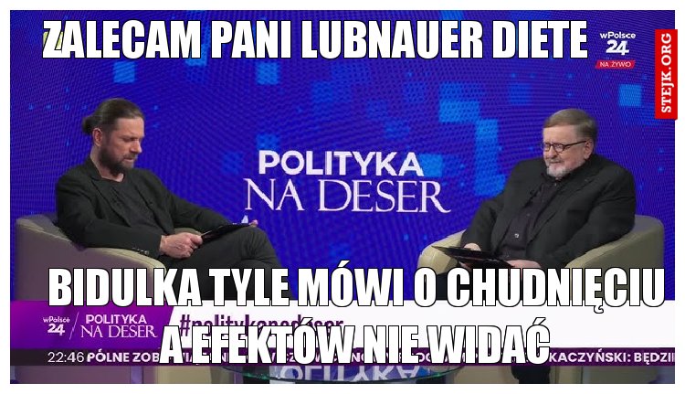Zalecam Pani Lubnauer diete