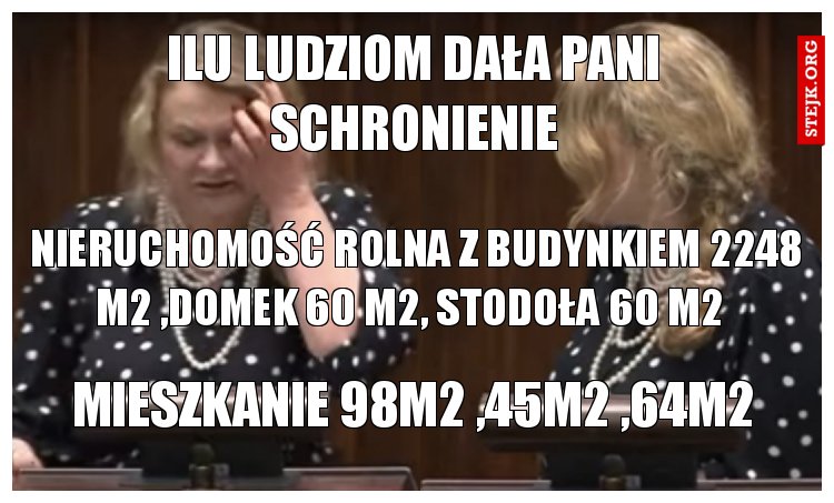 ilu ludziom dała pani schronienie