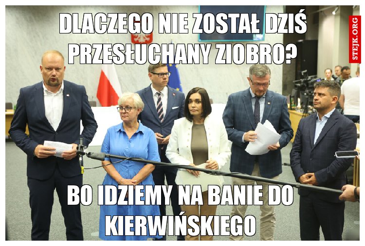 Dlaczego nie został dziś przesłuchany ziobro?