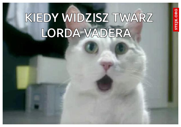 kiedy widzisz twarz lorda vadera  