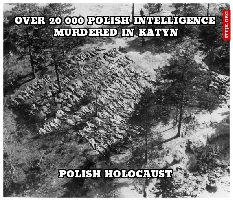 Over 20 000 Polish Intelligence murdered in Katyn
