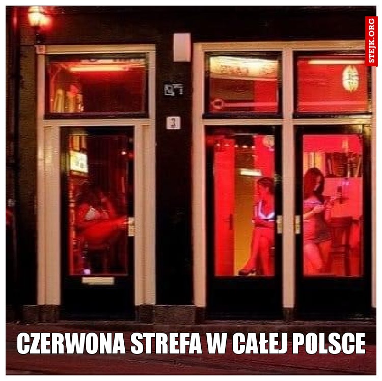 Czerwona strefa w całej polsce