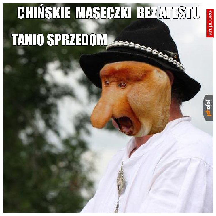   chińskie  maseczki  bez atestu 