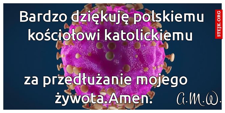 Bardzo dziękuję polskiemu kościołowi katolickiemu 