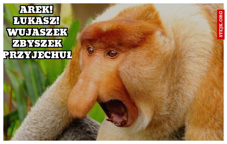 Arek! Łukasz! Wujaszek Zbyszek przyjechuł