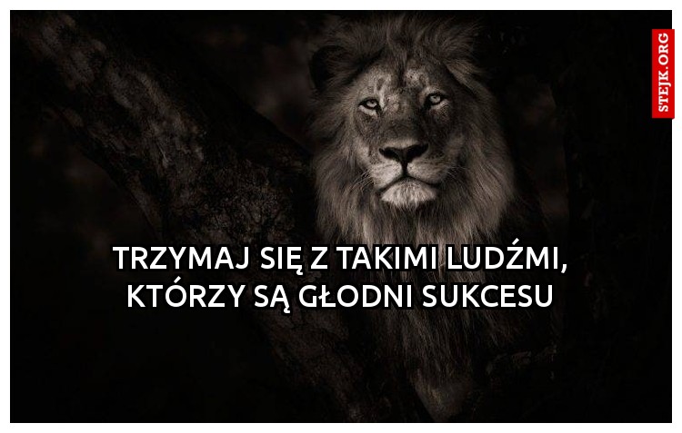 Trzymaj się z takimi ludźmi, którzy są głodni sukcesu