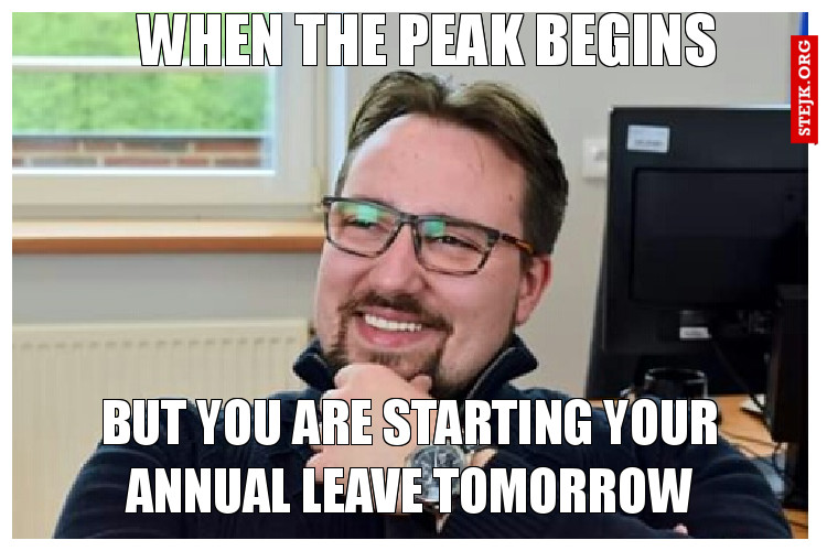 When the peak begins