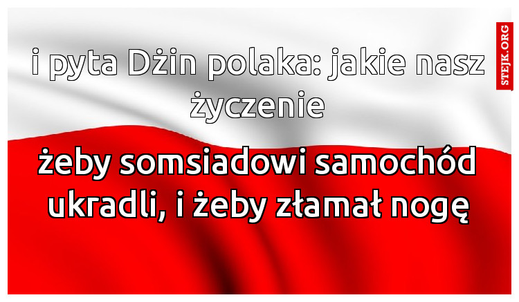 i pyta Dżin polaka: jakie nasz życzenie