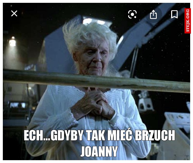 Ech...gdyby tak mieć brzuch joanny