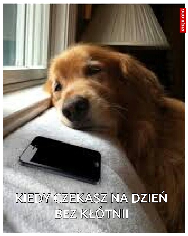 Kiedy czekasz na dzień bez kłótnii