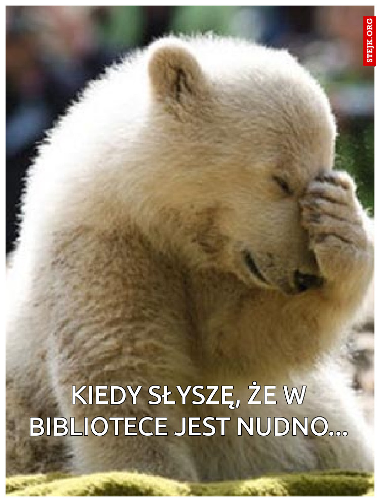 kiedy słyszę, że w bibliotece jest nudno...