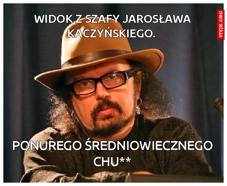 Widok z szafy Jarosława Kaczyńskiego. 