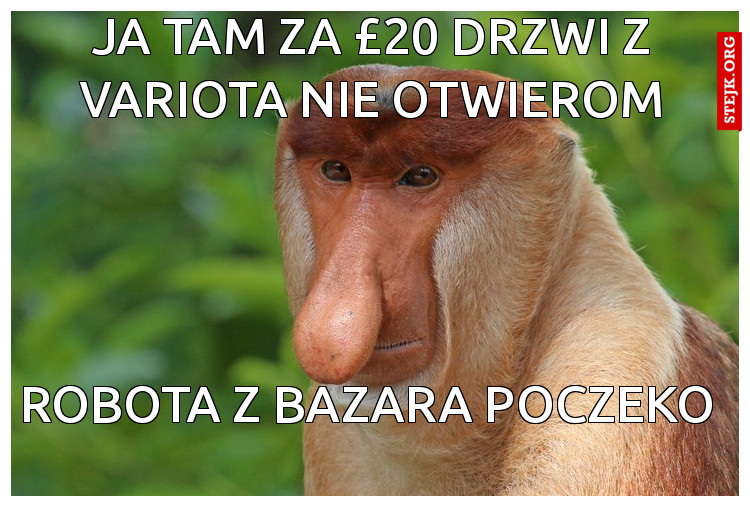 Ja tam za £20 drzwi z Variota nie otwierom