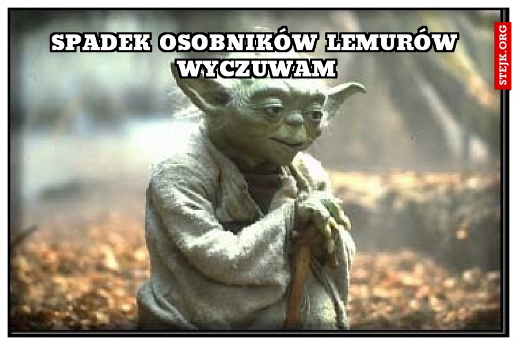 Spadek Osobników lemurów wyczuwam