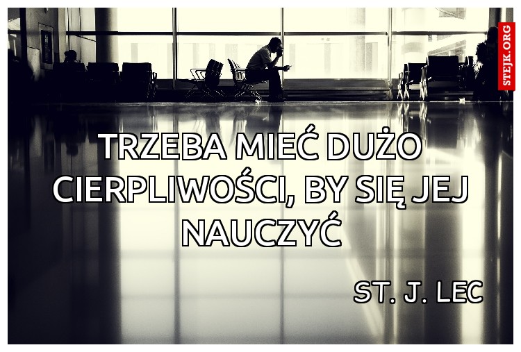 trzeba mieć dużo cierpliwości, by się jej nauczyć