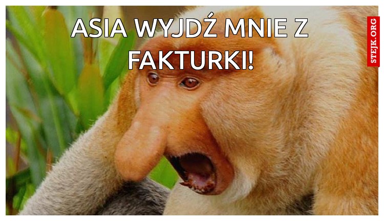 asia wyjdź mnie z fakturki!