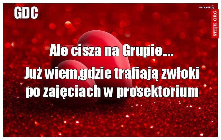 Ale cisza na Grupie....