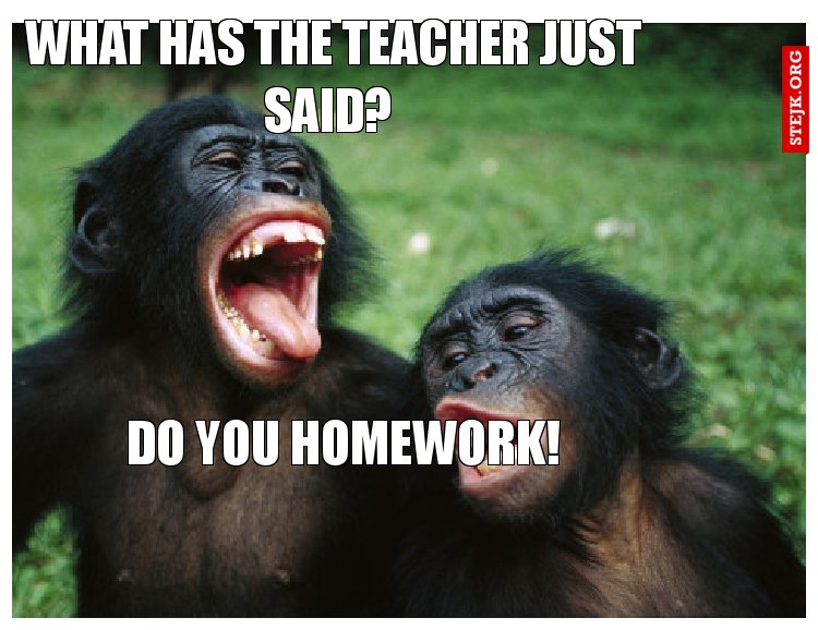 What has the teacher just said? 